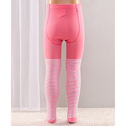 Cute Walk by Babyhug Full Length Anti-Bacterial Tights Pack of 2 - Pink Navy