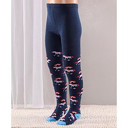 Cute Walk by Babyhug Full Length Anti-Bacterial Tights Pack of 2 - Pink Navy