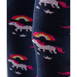 Cute Walk by Babyhug Full Length Anti-Bacterial Tights Pack of 2 - Pink Navy