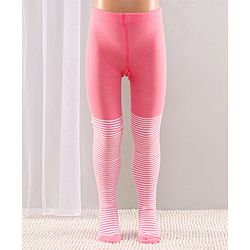 Cute Walk by Babyhug Full Length Anti-Bacterial Tights Pack of 2 - Pink Navy