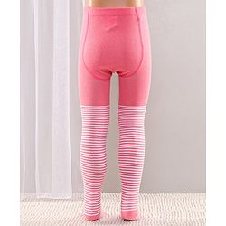 Cute Walk by Babyhug Full Length Anti-Bacterial Tights Pack of 2 - Pink Navy
