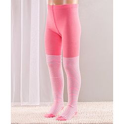 Cute Walk by Babyhug Full Length Anti-Bacterial Tights Pack of 2 - Pink Navy