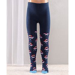 Cute Walk by Babyhug Full Length Anti-Bacterial Tights Pack of 2 - Pink Navy