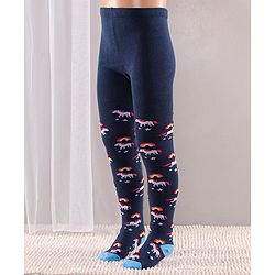 Cute Walk by Babyhug Full Length Anti-Bacterial Tights Pack of 2 - Pink Navy