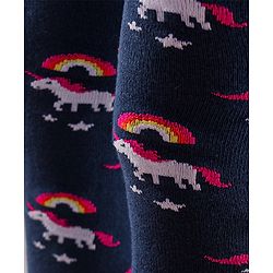 Cute Walk by Babyhug Full Length Anti-Bacterial Tights Pack of 2 - Pink Navy