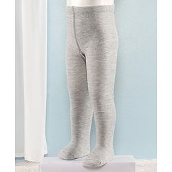Cute Walk by Babyhug Full Length Anti-Bacterial Solid Tights - Grey
