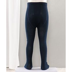 Cute Walk by Babyhug Full Length Anti-Bacterial Solid Tights - Navy Blue