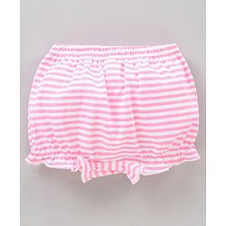 Babyhug Cotton Bloomers Set Printed Pack of 3 - Pink Blue