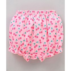 Babyhug Cotton Bloomers Set Printed Pack of 3 - Pink Blue