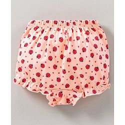 Babyhug Cotton Bloomers Stripes & Polka Dots Print Pack of 3 - Red White