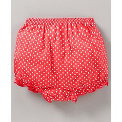 Babyhug Cotton Bloomers Stripes & Polka Dots Print Pack of 3 - Red White