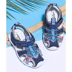 Cute Walk by Babyhug Sandals With Velcro Closure - Navy Blue