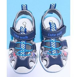 Cute Walk by Babyhug Sandals With Velcro Closure - Navy Blue