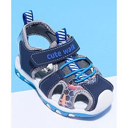 Cute Walk by Babyhug Sandals With Velcro Closure - Navy Blue