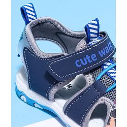 Cute Walk by Babyhug Sandals With Velcro Closure - Navy Blue