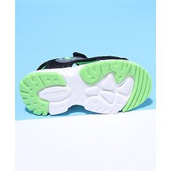 Cute Walk by Babyhug Velcro Sandals Text Print with Applique - Grey