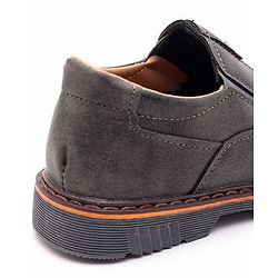 Cute Walk by Babyhug Slip On Formal Shoes Stitched Design - Grey
