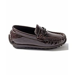 Cute Walk by Babyhug Slip On Party Wear Loafer Shoes - Dark Brown