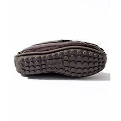 Cute Walk by Babyhug Slip On Party Wear Loafer Shoes - Dark Brown