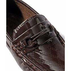 Cute Walk by Babyhug Slip On Party Wear Loafer Shoes - Dark Brown