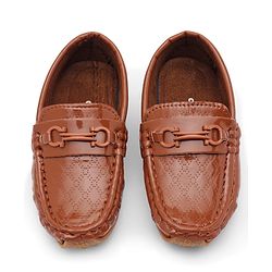 Cute Walk by Babyhug Slip On Party Wear Loafer Shoes - Brown