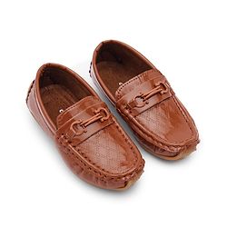 Cute Walk by Babyhug Slip On Party Wear Loafer Shoes - Brown