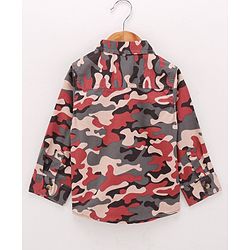 Babyhug Full Sleeves Printed Shirt - Khaki
