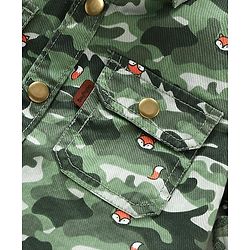 Babyhug Full  Sleeves Printed Shirt - Green