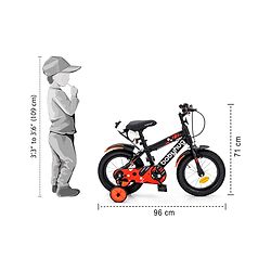 Babyhug Rapid Bicycle With Bell Red Black - 14 Inches