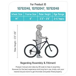 Babyhug Rapid Bicycle With Bell Red Black - 14 Inches