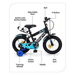 Babyhug Rapid Bicycle With Bell Red Black - 14 Inches