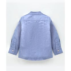 Babyhug Full Sleeves Solid Shirt - Blue