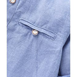 Babyhug Full Sleeves Solid Shirt - Blue