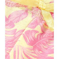 Babyhug Knit Full Length Leggings All Over Print - Pink