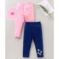 Babyhug Full Length All Over Print Leggings Pack of 2 - Multicolor