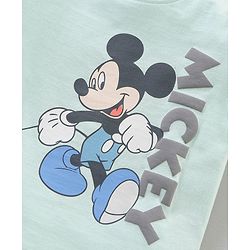 Babyhug Half Sleeves T-Shirt Mickey Print - Light Green