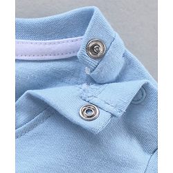 Babyhug Half Sleeves Tee Mickey Mouse Print - Sky Blue