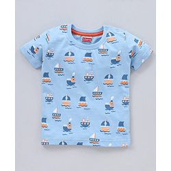 Babyhug Half Sleeves T-Shirts Multi Print Pack Of 3 - Multicolor