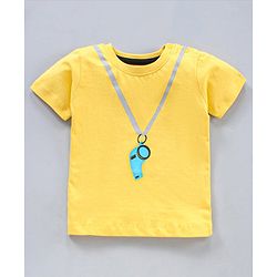 Babyhug Half Sleeves Cotton T-Shirts Placement Print Pack of 3- Multicolor