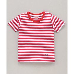 Babyhug Cotton Half Sleeves T-Shirt Printed Pack of 3 - Red White Blue