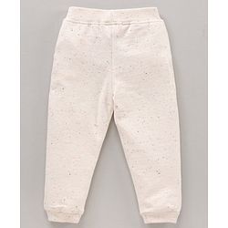 Babyhug Full Length Knit Lounge Pants with Side Panels - Beige