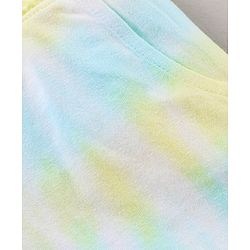 Babyhug Above Knee Length Shorts With Bow - Blue Yellow