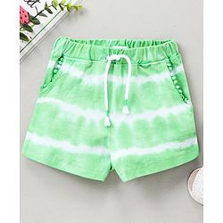 Babyhug Cotton Printed Shorts - Green