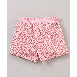 Babyhug Above Knee Length Shorts With Bow - Pink