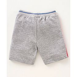 Babyhug Mid Thigh Shorts Football Print - Grey