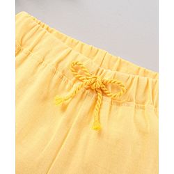 Babyhug Cotton Shorts Butterfly Print - Yellow
