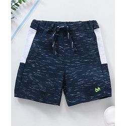Babyhug Knit Solid Color Shorts - Navy