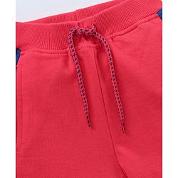 Babyhug Cotton Shorts Text Print - Red