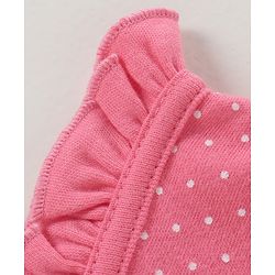 Babyhug 100% Cotton Cap Kitty And Stripes Print Pack of 2 - Pink