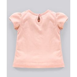 Babyhug Short Sleeves Night Suit Crab Print - Peach
